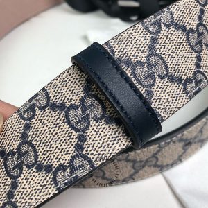 Thắt lưng Gucci nam mặt vàng dây họa tiết Monogram - Ảnh 9