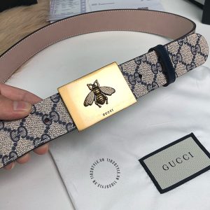 Thắt lưng Gucci nam mặt vàng dây họa tiết Monogram - Ảnh 2