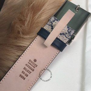 Thắt lưng Gucci nam mặt ghi dây họa tiết Monogram cao cấp - Ảnh 8