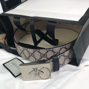 Thắt lưng Gucci nam mặt ghi dây họa tiết Monogram cao cấp - Ảnh 6