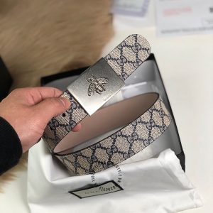 Thắt lưng Gucci nam mặt ghi dây họa tiết Monogram cao cấp - Ảnh 3