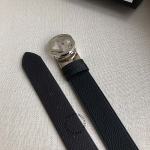 Thắt lưng Gucci nam mặt khóa bạc dây da rep 1:1 chính hãng - Ảnh 5