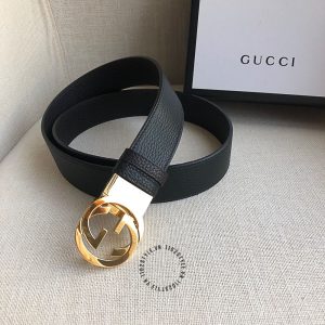 Thắt lưng Gucci nam mặt khóa vàng dây da rep 1:1 chính hãng - Hình ảnh 3