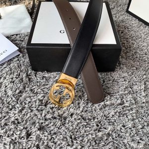 Thắt lưng Gucci nam mặt khóa vàng dây da xịn rep 1:1 chính hãng - Hình ảnh 5