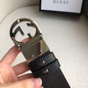 Thắt lưng Gucci nam mặt khóa bạc dây da rep 1:1 chính hãng - Ảnh 7