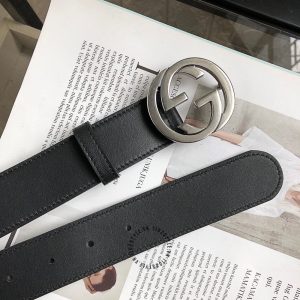 Thắt lưng Gucci nam mặt khóa màu ghi dây da rep 1:1 chính hãng - Ảnh 7