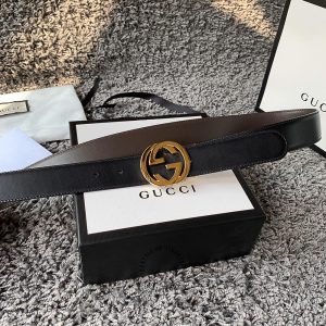 Thắt lưng Gucci nam mặt khóa vàng dây da xịn rep 1:1 chính hãng - Hình ảnh 2