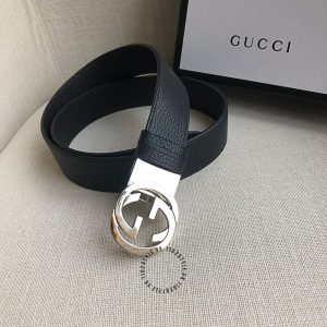 Thắt lưng Gucci nam mặt khóa bạc dây da rep 1:1 chính hãng - Ảnh 4