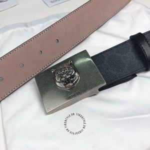 Thắt lưng Gucci nam mặt khóa ghi dây đen replica 1:1 chính hãng - Hình ảnh 6