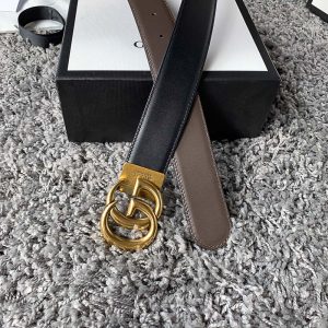 Thắt lưng Gucci nam mặt khóa vàng dây da cao cấp hàng hiệu - Ảnh 6