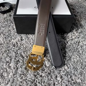 Thắt lưng Gucci nam mặt khóa vàng dây da cao cấp hàng hiệu - Ảnh 5