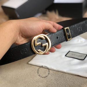 Thắt lưng Gucci nam dây da mặt khóa vàng rep 1:1 chính hãng - Ảnh 6