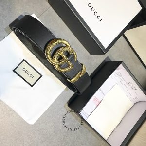 Thắt lưng Gucci nam mặt khóa màu vàng replica 1:1 chính hãng - Ảnh 2