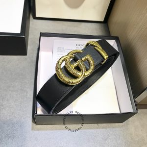 Thắt lưng Gucci nam mặt khóa màu vàng replica 1:1 chính hãng - Ảnh 3