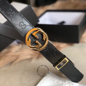 Thắt lưng Gucci nam dây da mặt khóa vàng rep 1:1 chính hãng - Ảnh 4