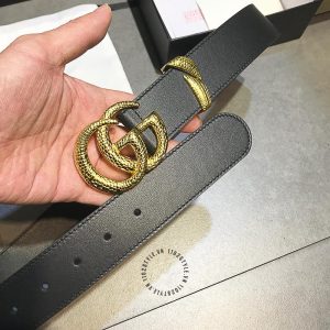 Thắt lưng Gucci nam mặt khóa màu vàng replica 1:1 chính hãng - Ảnh 5