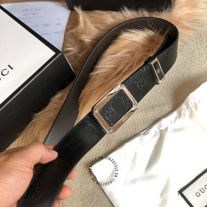 Thắt lưng Gucci nam mặt khóa bạc dây họa tiết rep 1:1 chính hãng - Ảnh 4
