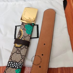 Thắt lưng hàng hiệu Gucci nam da xịn mặt khóa vàng fake 1:1 - Ảnh 5
