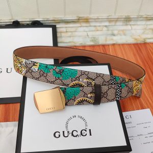Thắt lưng hàng hiệu Gucci nam da xịn mặt khóa vàng fake 1:1 - Ảnh 2