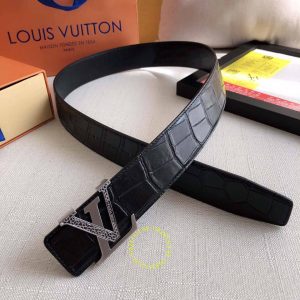 Thắt lưng hàng hiệu Louis Vuitton mặt khóa màu bạc dây da thật - Ảnh 6
