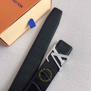 Thắt lưng hàng hiệu Louis Vuitton mặt khóa màu bạc dây da thật - Ảnh 5