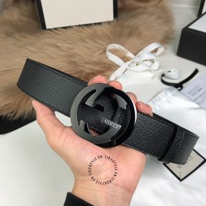 Thắt lưng nam Gucci mặt khóa bấm dây da cao cấp replica - Ảnh 2