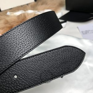 Thắt lưng nam cao cấp Gucci mặt khóa vàng dây da đen fake 1:1 - Ảnh 9