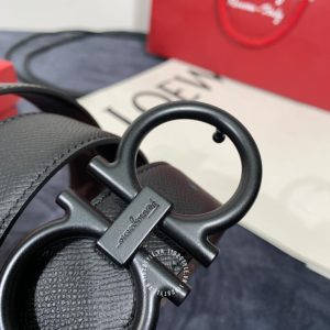 Thắt lưng nam Salvatore Ferragamo mặt khoá màu đen cao cấp - Hình ảnh 4
