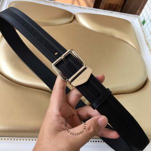 Thắt lưng nam Louis Vuitton khóa xỏ kim màu bạc hàng hiệu - Ảnh 7