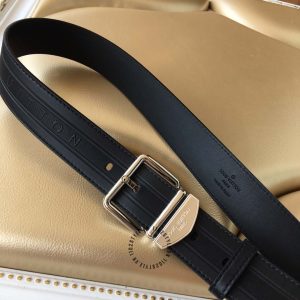 Thắt lưng nam Louis Vuitton khóa xỏ kim màu bạc hàng hiệu - Ảnh 4