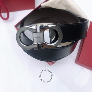 Thắt lưng nam Salvatore Ferragamo mặt khoá màu bạc cao cấp - Ảnh 5