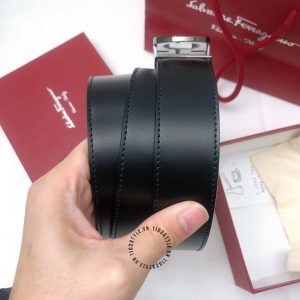 Thắt lưng nam Salvatore Ferragamo mặt khoá màu bạc cao cấp - Ảnh 3