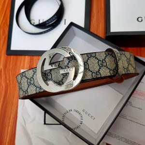 Thắt lưng nam hàng hiệu Gucci mặt khóa bạc dây da cao cấp - Ảnh 4