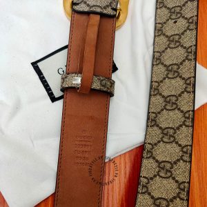 Thắt lưng nam Gucci mặt vàng dây họa tiết cao cấp hàng hiệu - Ảnh 8