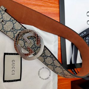 Thắt lưng nam hàng hiệu Gucci mặt khóa bạc dây da cao cấp - Ảnh 6