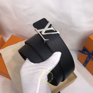 Thắt lưng xách tay hàng hiệu Louis Vuitton mặt bạc dây da epi - Ảnh 3