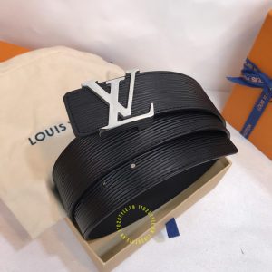 Thắt lưng xách tay hàng hiệu Louis Vuitton mặt bạc dây da epi - Ảnh 2