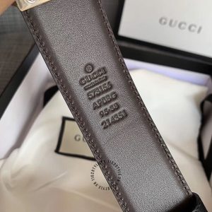 Thắt lưng Gucci nam mặt khóa bạc dây da xịn 2 màu cao cấp - Hình ảnh 7