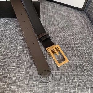 Thắt lưng da xịn Gucci nam mặt khóa vàng replica 1:1 - Hình ảnh 5