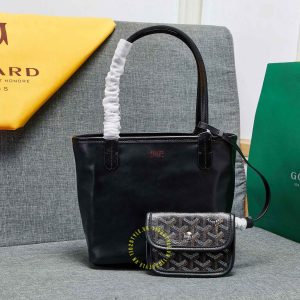 Túi xách nữ Goyard màu đen hoạ tiết monogram fake loại 1 - Ảnh 2