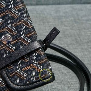 Túi xách nữ Goyard màu đen hoạ tiết monogram fake loại 1 - Ảnh 6
