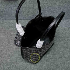 Túi xách nữ Goyard màu đen hoạ tiết monogram fake loại 1 - Ảnh 7