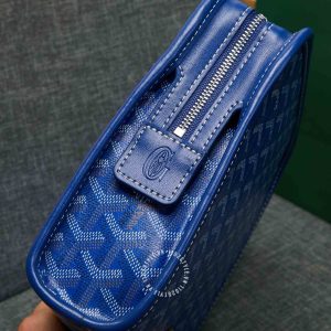 Cluth cầm tay Goyard da thật màu xanh dương cao cấp - Ảnh 6