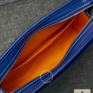 Cluth cầm tay Goyard da thật màu xanh dương cao cấp - Ảnh 8