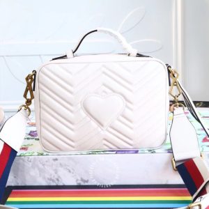 Túi đeo chéo Gucci nữ màu trắng quai xách cao cấp - Ảnh 3