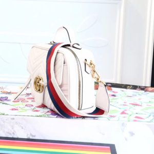 Túi đeo chéo Gucci nữ màu trắng quai xách cao cấp - Ảnh 4