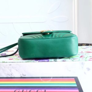 Túi xách đeo chéo Gucci nữ da xịn màu xanh logo GG - Hình ảnh 6