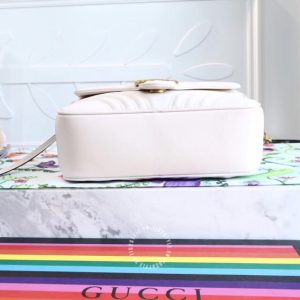 Túi đeo chéo Gucci nữ màu trắng quai xách cao cấp - Ảnh 6