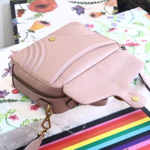 Túi Gucci nữ đeo chéo màu hồng quai xách da thật replica 1:1 - Ảnh 5