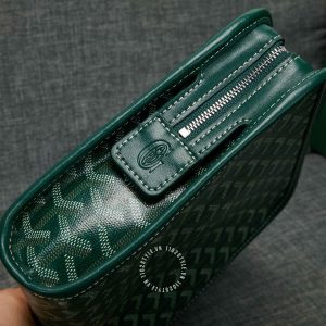 Cluth cầm tay Goyard unisex màu xanh lá fake loại 1 - Ảnh 5